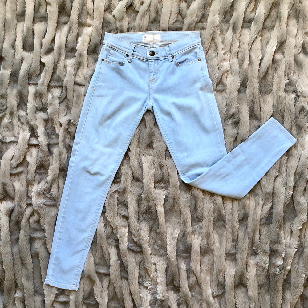 Free People Light Blue Denim Skinny Jeans
